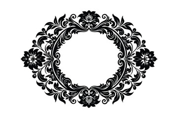 vintage frame with floral ornament