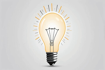 A conceptual image showcasing a light bulb as a metaphor for an innovative breakthrough and smart idea, symbolizing genius marketing strategy planning and creative thinking in business vector illustra