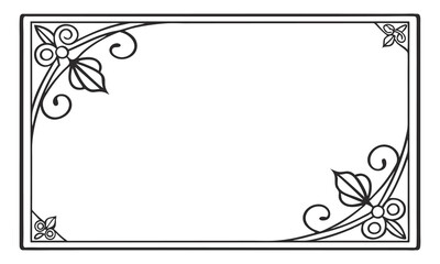 Ornate floral frame featuring an abstract design