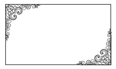 Ornate floral frame featuring an abstract design