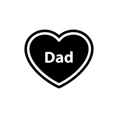 Heart-Shaped Clock with the Word “Dad” Inside Illustrating Time Spent with Father