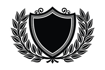 shield with laurel wreath