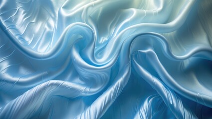 Obraz premium Textured blue crinkled fabric