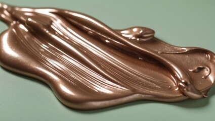 Holographic Cosmetic Makeup Swatch in Brown Gray Metallic on Background