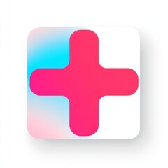 Obraz premium Medical plus sign icon, vibrant colors