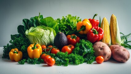 Organic and vegan copy space with a fresh vegetarian touch