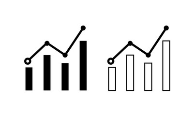 business graph showing growth, growth icons set, business growth icon set vector icons