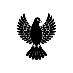   creative Silhouette dove Icon Vector Illustration
