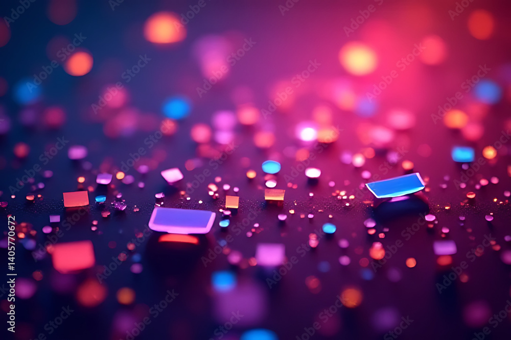 Poster abstract colorful bokeh background