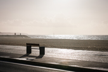 bench on the beach