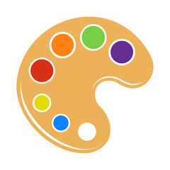 Colorful paint palette vector icon design