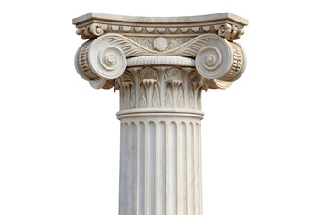 Elegant Ionic Column Capital Featuring Volutes and Decorative Details.
