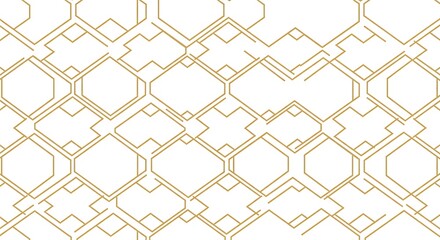 Fototapeta premium Golden Latticework AI Generated