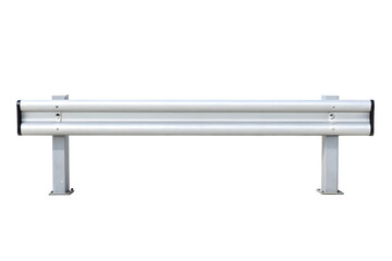 Steel Roadside Barrier with Reflective Stripes for Traffic Safety and Control.