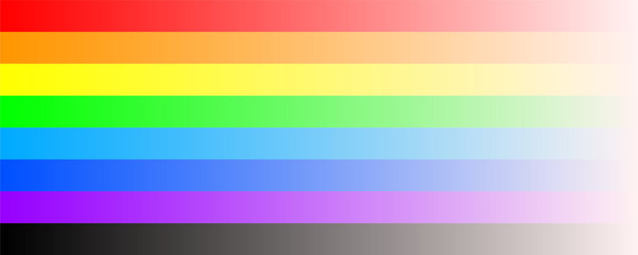 Color calibration chart swatches. Monitor color calibration background