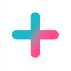 Obraz premium Plus sign, gradient color