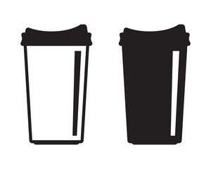 Paper cup icon. Drink icon.