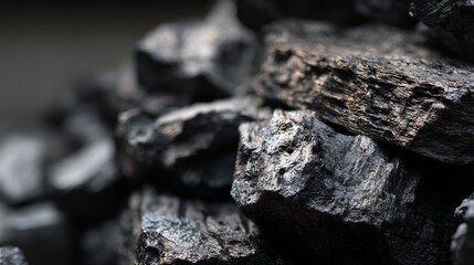 Fototapeta premium Coal texture closeup. Industrial background