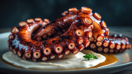 Octopus Leg Grilled With Sauce