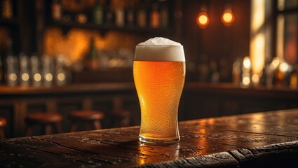 Pale ale craft beer in a pint