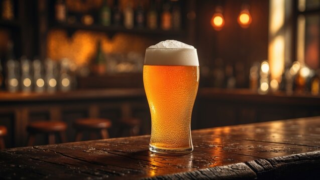 Pale ale craft beer in a pint