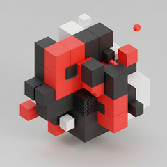 Obraz premium Abstract background hexagon pattern with glowing lights - Generative Ai