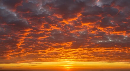 Fiery Sunset Embrace AI Generated