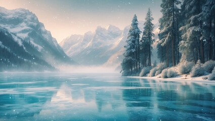 As winter's initial snowfall covers the earth, the world turns into a peaceful wonderland.