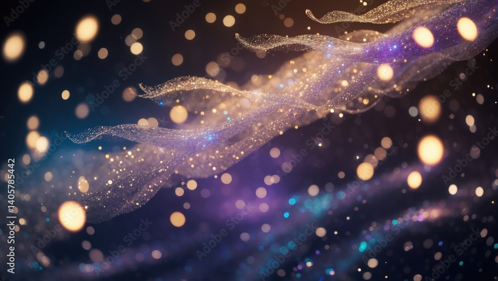 Poster radiant bokeh overlay - high-quality overlays with sparkling effects, perfect for infusing dreamy an