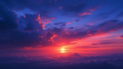 Naklejka premium sunset in the sky