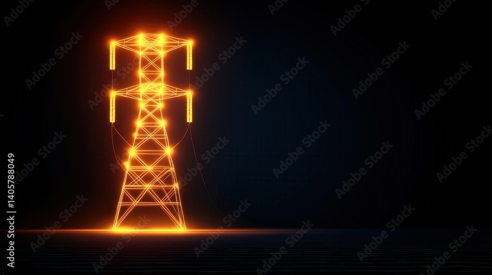 Poster abstract concept of artificial intelligence optimizing energy efficiency in power supply systems