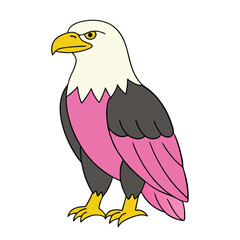 Bald Eagle Vector Art Illustration | Majestic Eagle Color Design