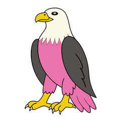 Bald Eagle Vector Art Illustration | Majestic Eagle Color Design