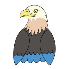 Bald Eagle Vector Art Illustration | Majestic Eagle Color Design