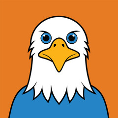 Bald Eagle Vector Art Illustration | Majestic Eagle Color Design