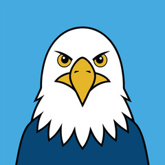 Bald Eagle Vector Art Illustration | Majestic Eagle Color Design