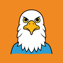 Bald Eagle Vector Art Illustration | Majestic Eagle Color Design