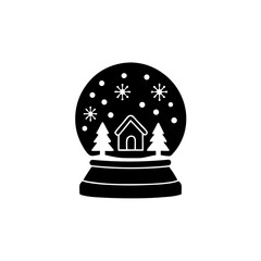 creative details Snow Globe Icon Vector Illustration
