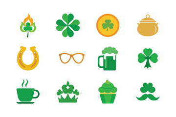 green theme decorative icons