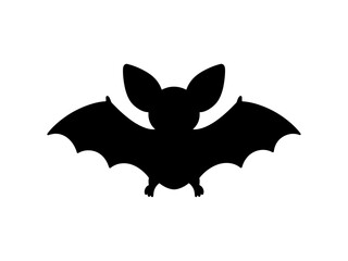 Cute bat silhouette vector flat illustration design.