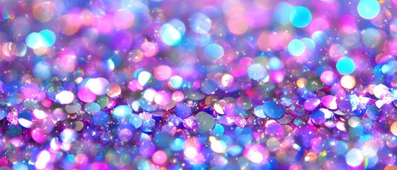 Vibrant glitter sparkles in a spectrum of pastel hues.