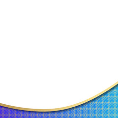 Obraz premium Blue background with gold wave