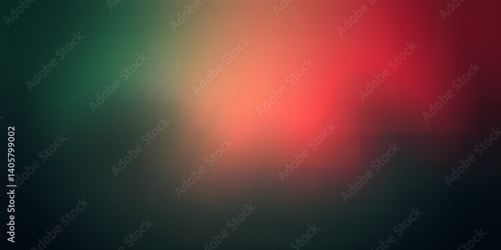 Poster abstract gradient background with green red and orange hues creating a blurred effect