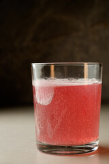 Sparkling pink drink captures the elegance of a refreshing summer evening