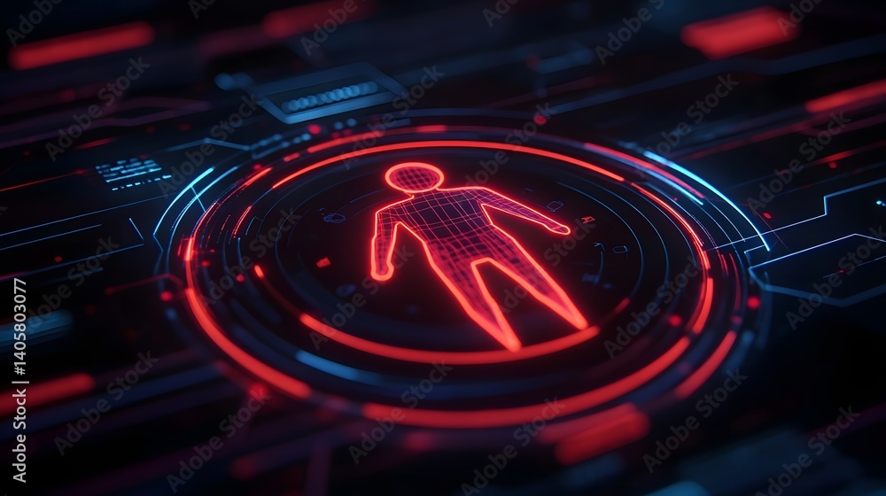 Poster visually striking abstract depicting interconnected personas and their strategic pathways within a f
