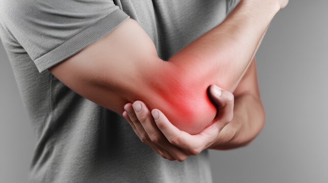 Elbow pain concept