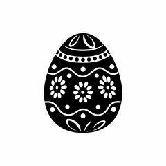 creative Silhouette easter-egg Icon Vector Illustration
