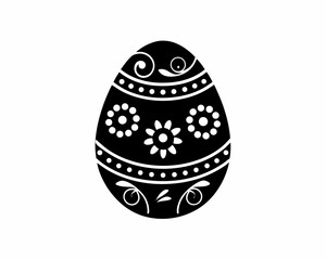 creative Silhouette easter-egg Icon Vector Illustration
