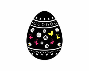 creative Silhouette easter-egg Icon Vector Illustration

