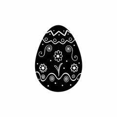 creative Silhouette easter-egg Icon Vector Illustration
